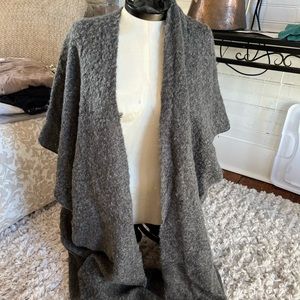 Free People gray wool duster one size